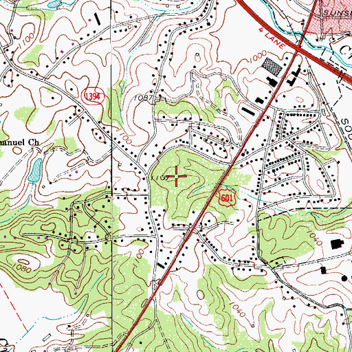 Topographic Map of Surry County Emergency Services Station 2, NC