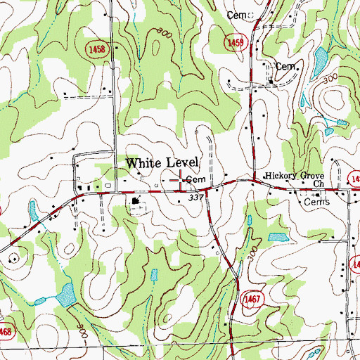 Topographic Map of White Level Volunteer Rescue Squad, NC