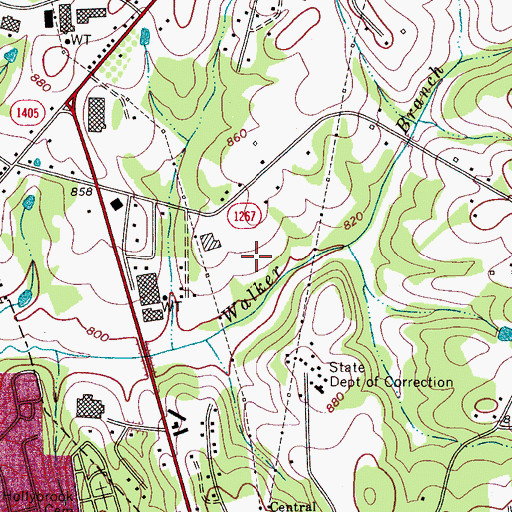 Topographic Map of Lincoln County Emergency Medical Services, NC