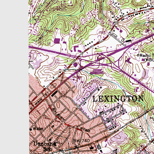 Topographic Map of Davidson County Emergency Medical Services Base 1, NC