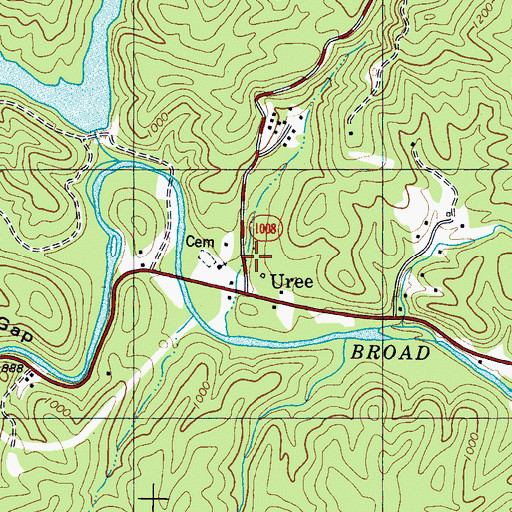 Topographic Map of Hickory Nut Gorge Volunteer Emergency Medical Services and Rescue, NC