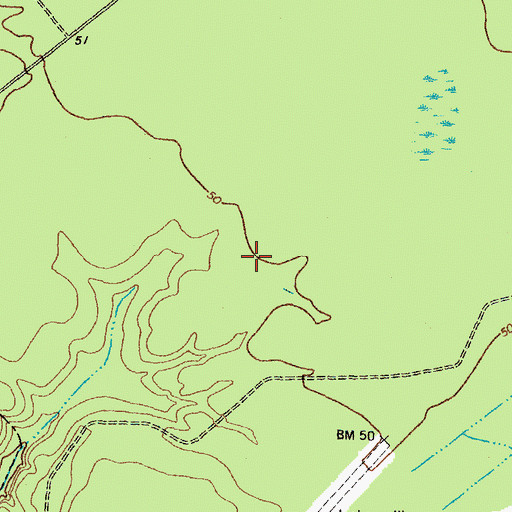 Topographic Map of Onslow County Emergency Medical Services, NC
