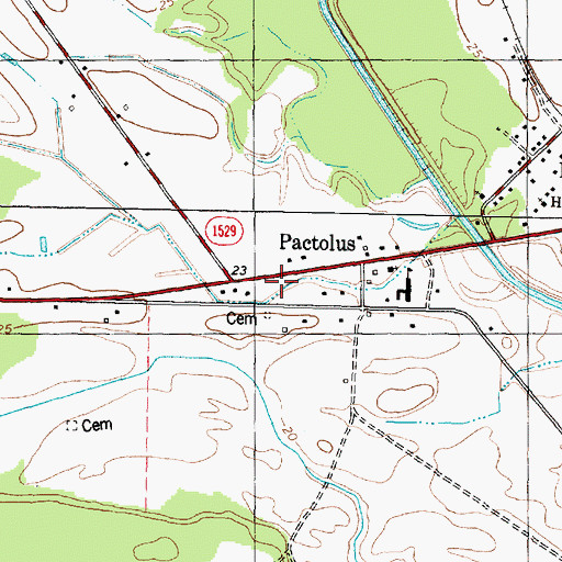Topographic Map of Pactolus Emergency Medical Services, NC