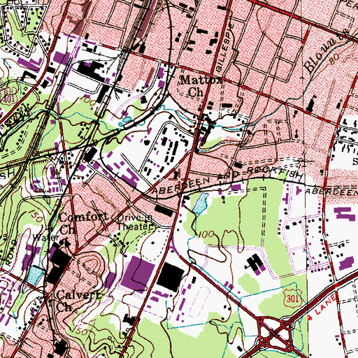 Topographic Map of Cumberland County Emergency Medical Services, NC