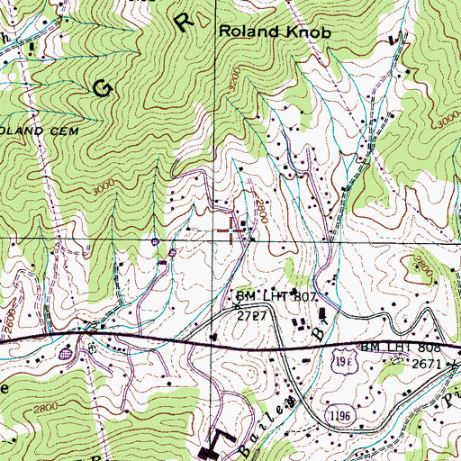 Topographic Map of Yancey Emergency Medical Services, NC
