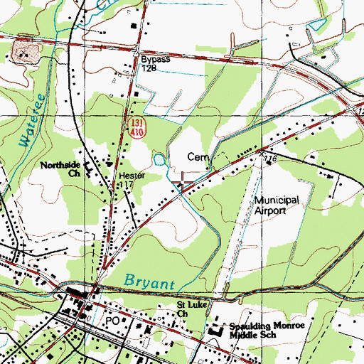 Topographic Map of Bladenboro Rescue Squad, NC