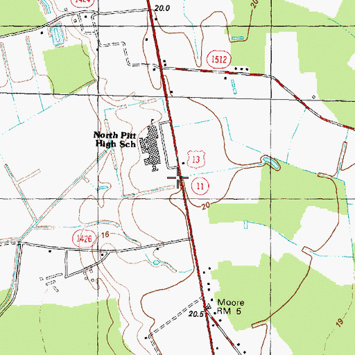 Topographic Map of Bethel Rescue Squad, NC