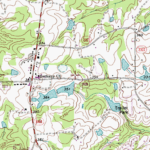 Topographic Map of Eastern Wake County Emergency Medical Services Station 4, NC