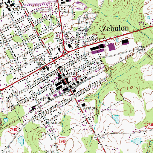 Topographic Map of Eastern Wake County Emergency Medical Services Station 3, NC