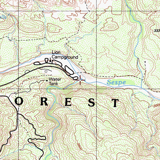 Topographic Map of Lion Canyon, CA