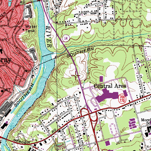 Topographic Map of Eden Rescue Squad, NC