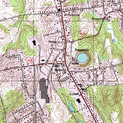 Topographic Map of Stanly County Emergency Medical Services Base 1, NC