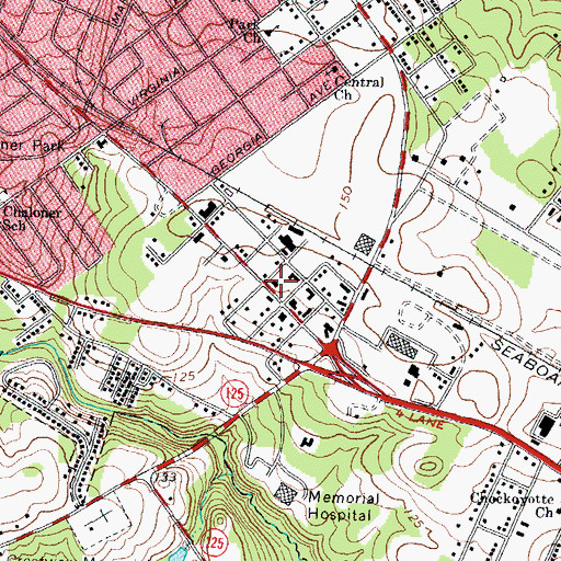 Topographic Map of Halifax Emergency Medical Services Station 6, NC