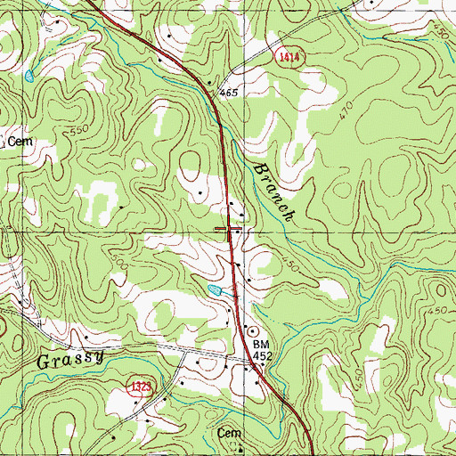 Topographic Map of Granville County Emergency Medical Services Station 7, NC