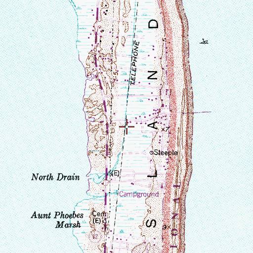 Topographic Map of Dare County Emergency Medical Services Station 6, NC
