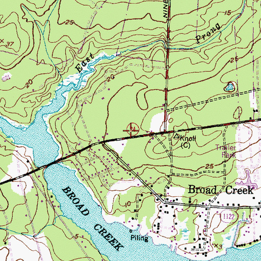 Topographic Map of Broad and Gales Creek Rescue Squad, NC