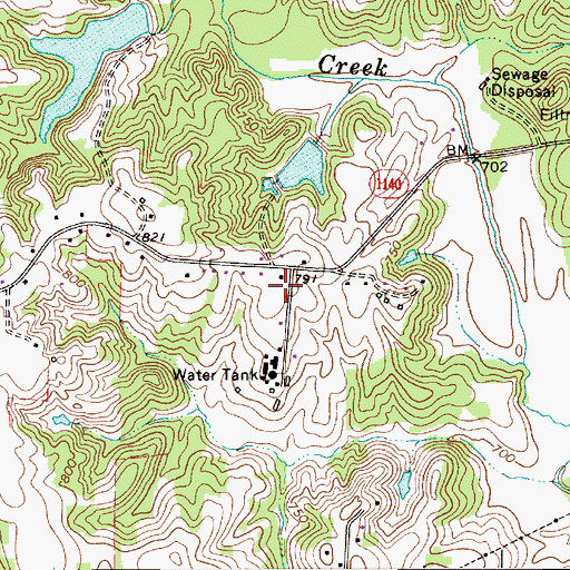 Topographic Map of Davie County Rescue Squad, NC