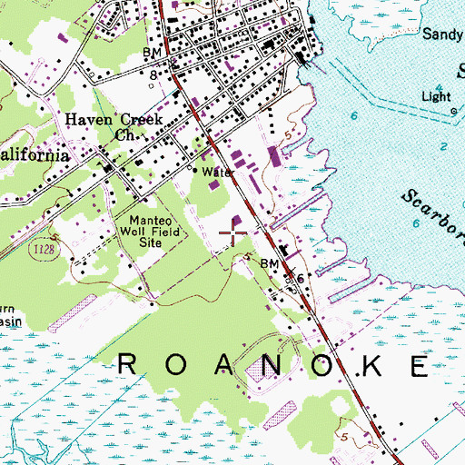 Topographic Map of Dare County Emergency Medical Services Station 2, NC