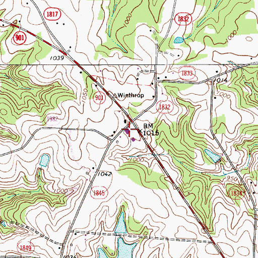 Topographic Map of North Iredell Rescue Squad, NC