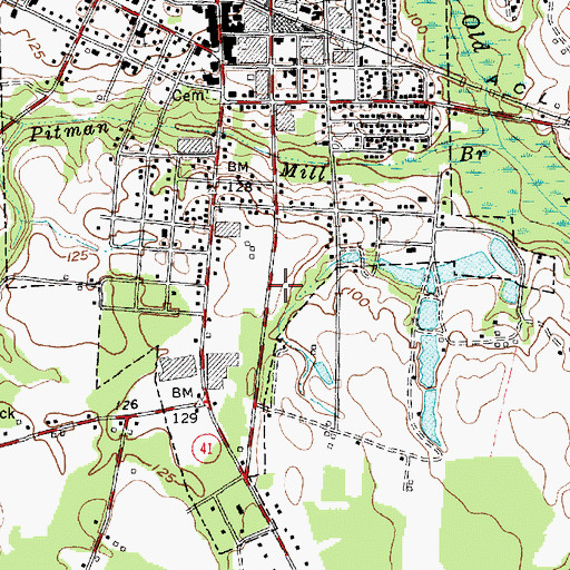 Topographic Map of South Robeson Rescue Unit, NC