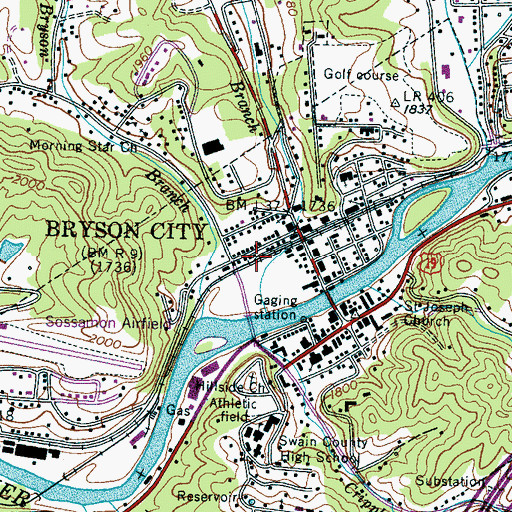 Topographic Map of Swain County Rescue Squad, NC