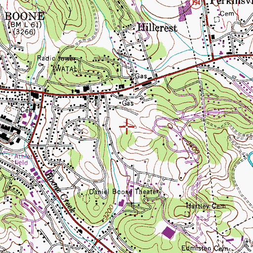 Topographic Map of Watauga County Rescue Squad Ambulance Service, NC