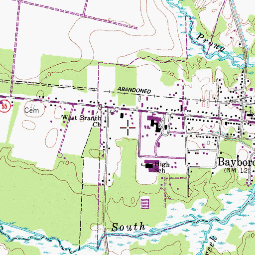 Topographic Map of Pamlico Rescue Squad, NC