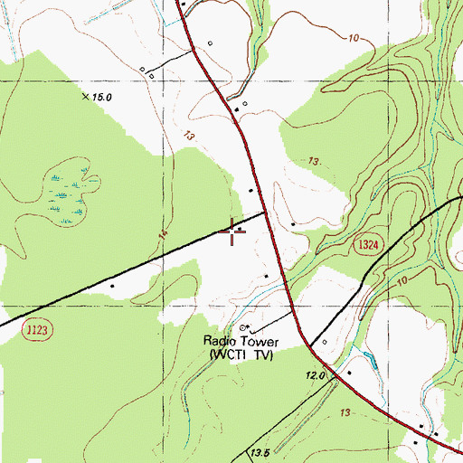 Topographic Map of Jones County Emergency Medical Services, NC