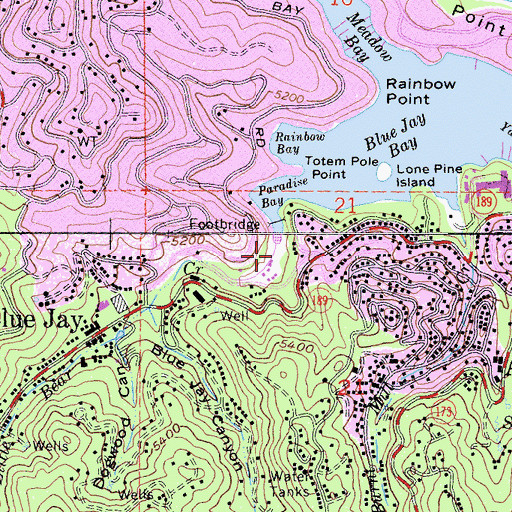 Topographic Map of Little Bear Creek, CA