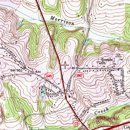 Topographic Map of Iredell County Rescue Squad, NC