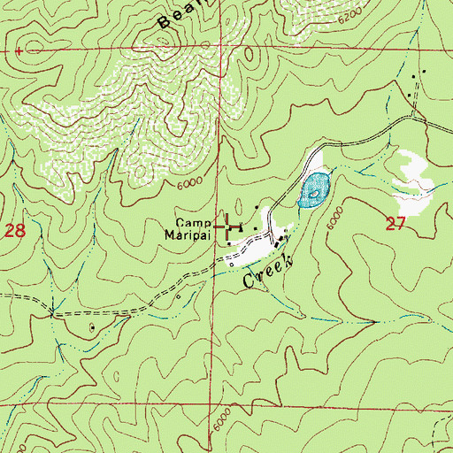 Topographic Map of Camp Maripai, AZ