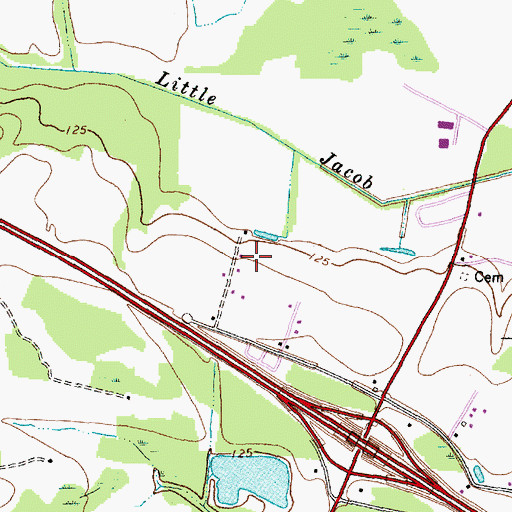 Topographic Map of Robeson County Emergency Medical Services, NC