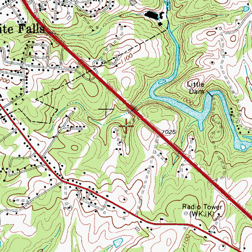 Topographic Map of Lovelady Rescue Squad, NC