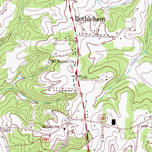 Topographic Map of Alexander County Emergency Medical Services - Bethlehem Base, NC
