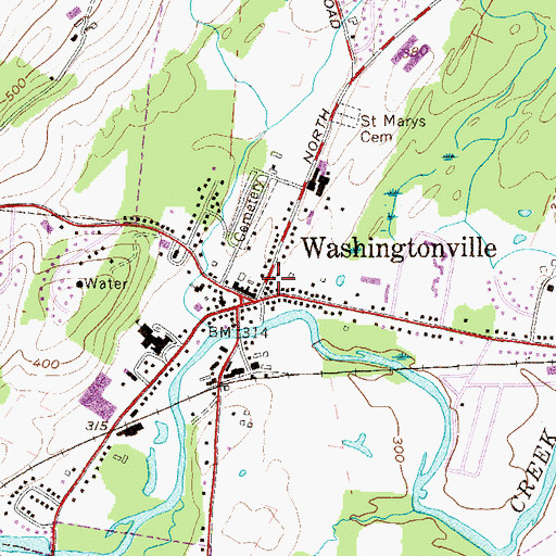 Topographic Map of Blooming Grove Volunteer Ambulance Corps, NY