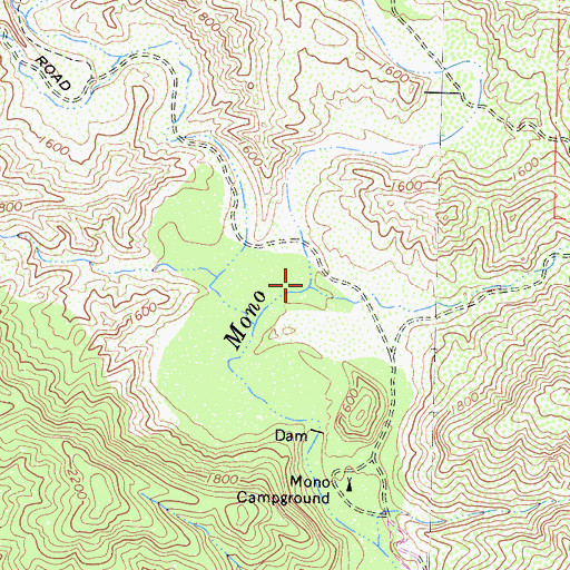 Topographic Map of Little Caliente Canyon, CA