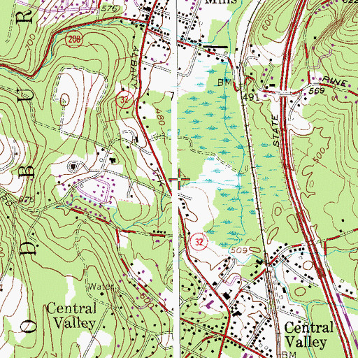 Topographic Map of Woodbury Community Ambulance, NY