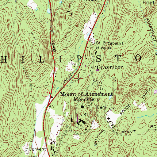 Topographic Map of Garrison Volunteer Ambulance and First Aid Squad, NY