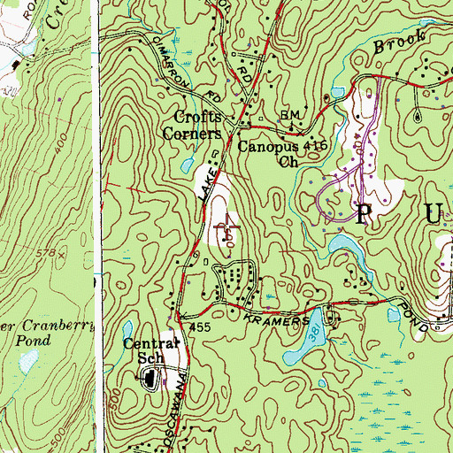Topographic Map of Putnam Valley Volunteer Ambulance Corps, NY