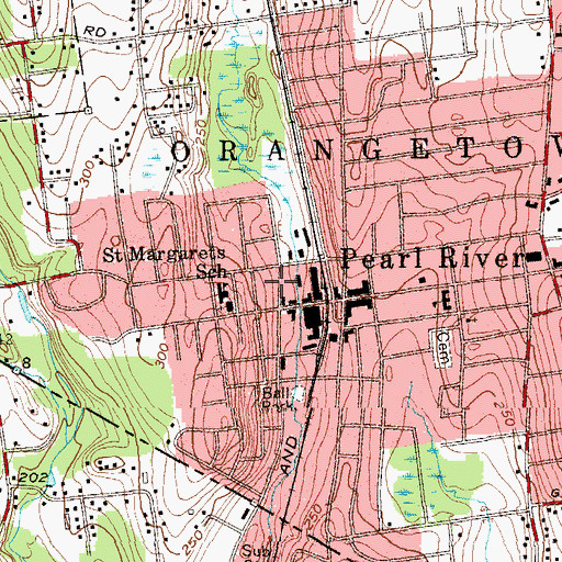 Topographic Map of Pearl River Alumni Ambulance, NY