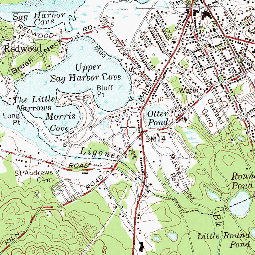 Topographic Map of Sag Harbor Volunteer Ambulance Corps, NY