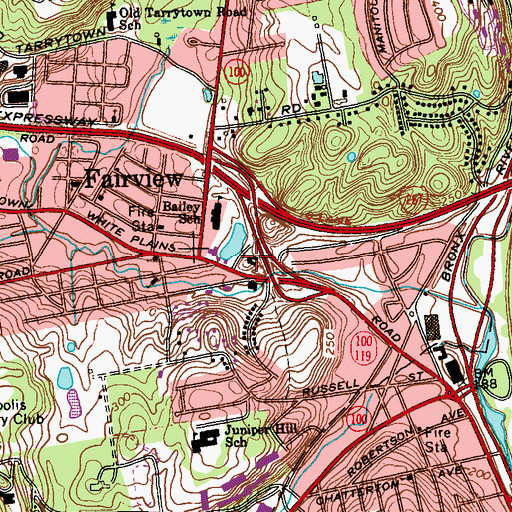 Topographic Map of Greenburgh Police Department Emergency Medical Services Unit, NY