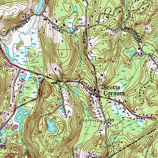 Topographic Map of Pound Ridge Lions Ambulance Corps, NY