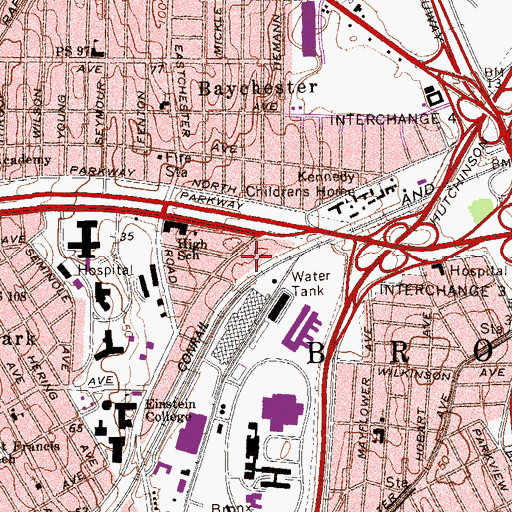 Topographic Map of Citywide Mobile Response Corporation, NY