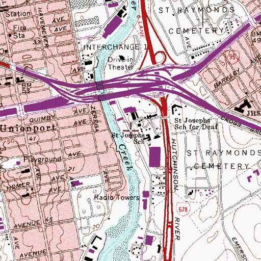 Topographic Map of Senior Care Emergency Medical Services, NY