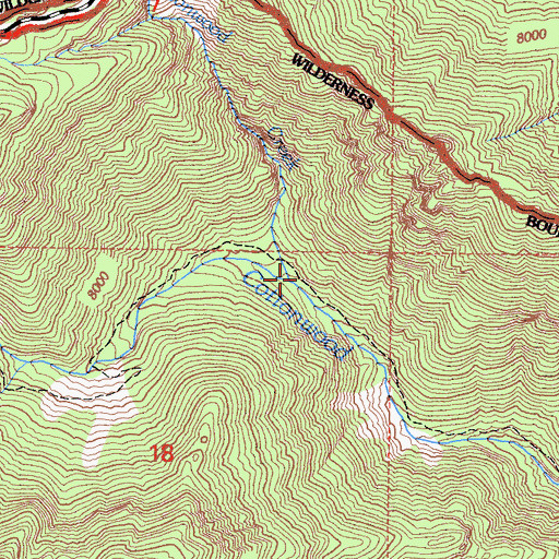 Topographic Map of Little Cottonwood Creek, CA