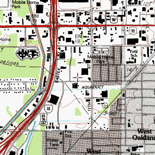 Topographic Map of Williams A Ambulance - Stat Care Emergency Medical Services, TX