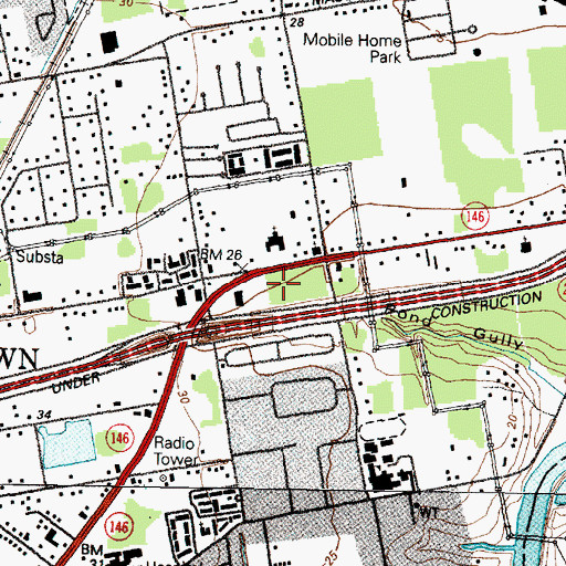 Topographic Map of Bay Star Ambulance Service, TX