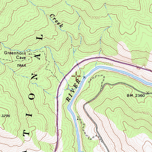 Topographic Map of Little Creek, CA