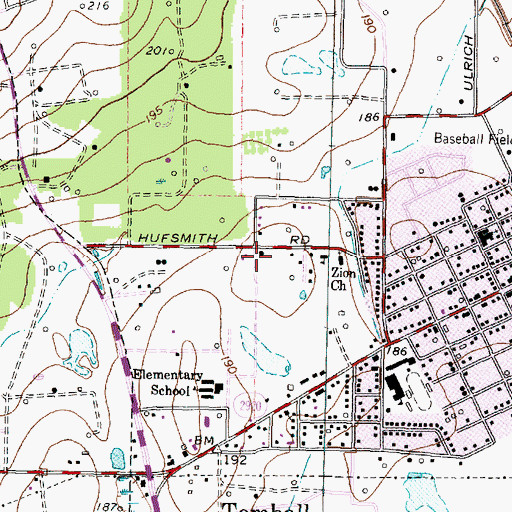 Topographic Map of Northwest Rural Emergency Medical Services, TX
